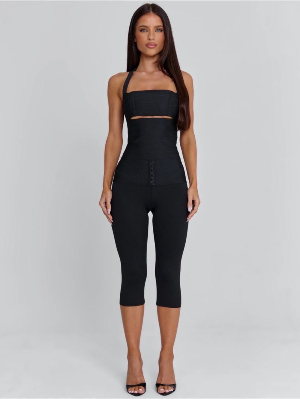Outcast clothing KARNE CAPRI JUMPSUIT BLACK